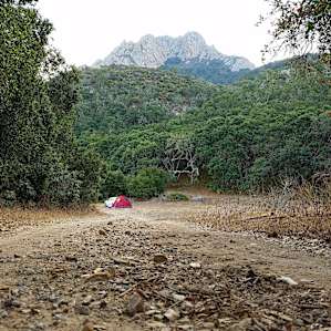 Camping under the rock