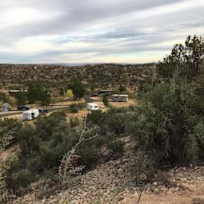 View of the Campground from one of the walking trails