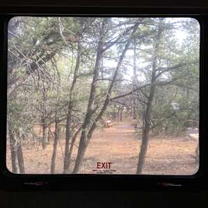 View out of the back of the RV