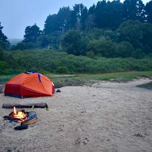 Got our fire permit to warm up the cold-ish early-May campsite