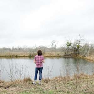 Down by the little pond.