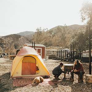 tent people mountain