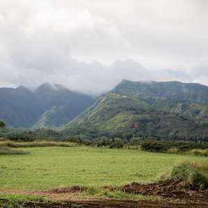 View of the Maui Mountains or Mauna Kahalawai driving up towards the property