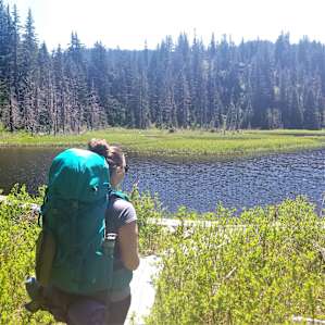 Boardwalk around Beaver Plant Lake, on the way down to Ashland Lakes.