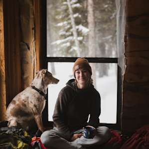 cabin people dog