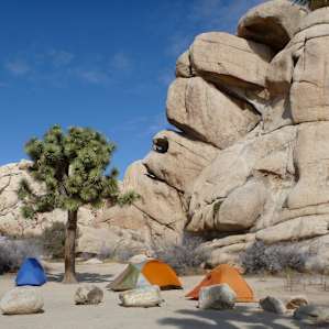 Colorful camping