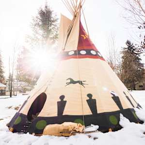 Here's the tipi near sunset.