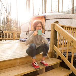 Woke up to a beautiful, sunny morning. What a wonderful spot for sipping coffee!