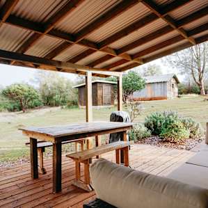 Awesome patio to hang after you hike