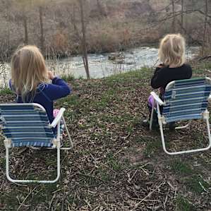 Watching the sun come up over the San Saba River.