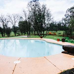 The pool looking sooo inviting...we want to come back in the summer and dive in!