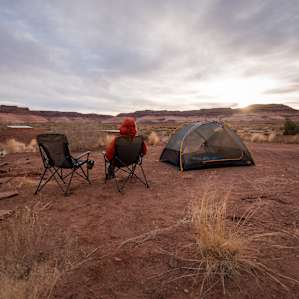 Taking in the stillness of a desert sunrise