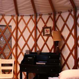 Small Yurt Tucked in the Woods