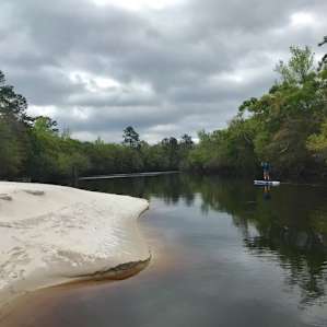 The private beach with pure white sand