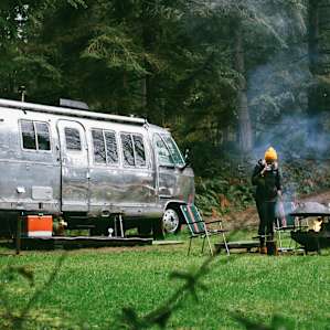 forest people campfire