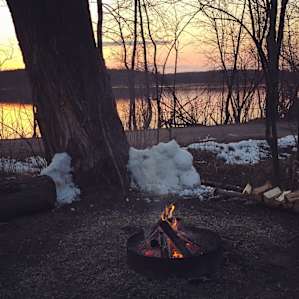 early Spring sunset over Mauthe Lake