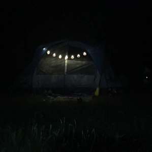Dark skies make for a cozy camping experience.