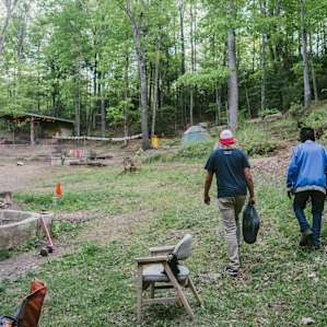 Walking around the main amphitheater area, leads to one of the first camping spots.