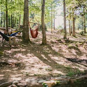 Plenty of hammocks and chairs already set up. I heard during festivals they're absolutely everywhere.