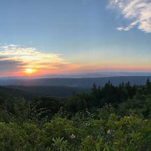Sunrise vista across the road from the campground.