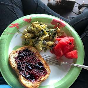 The amazing breakfast Ruth cooked for us