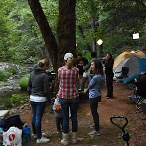 Group Site #14 - Tent spots below upper platform spot close to creek