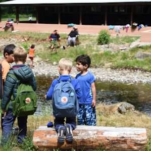 Common ground found by all of the kid campers! The creek provided hours of entertainment.