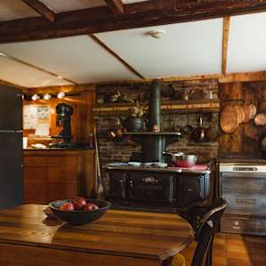 Old kitchen in the inn where you can add on breakfast for a small fee if you let Shari know when you arrive!