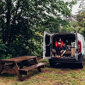 Each of the campsites have a picnic table and electric hookup