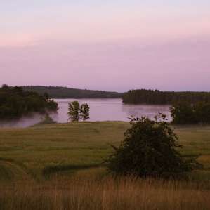 If you want to catch the river fog, wake with the sun after a cooler summer night.