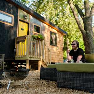 Enjoy the charcoal BBQs and fire pits on site as the sun sets.