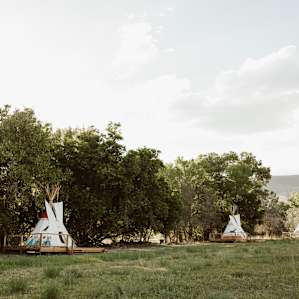 Lots of space between tipis for privacy.