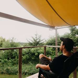 Looking out from the Safari Tent.
