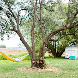 even had a space to hang the hammock