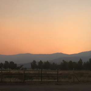 Smoky sunset