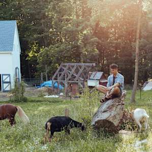 Making new friends on the farm