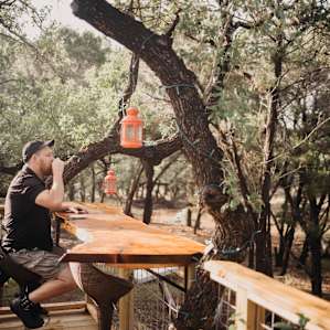 Enjoy espresso on the deck.