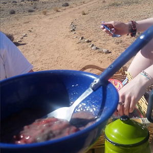The Traditional Navajo breakfast was delicious.