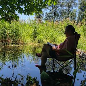The best place to relax on a 100 degree day!