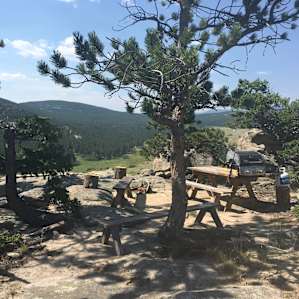 Picnic spot up the hill from the cabin!!