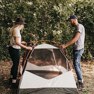 Team work making the tent pitching dream work!