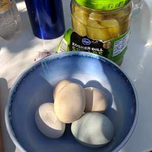 Fresh eggs for breakfast