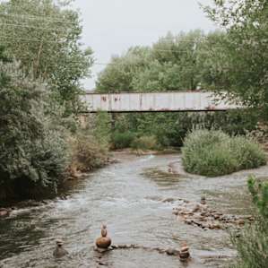 Purgatory River - abandoned train bridge over the river