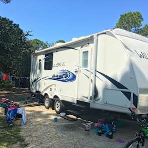 Our “home away from home” this case r is 27 feet, 31 feet with hitch... oh, and tand it’s a tight fit but we made it!!