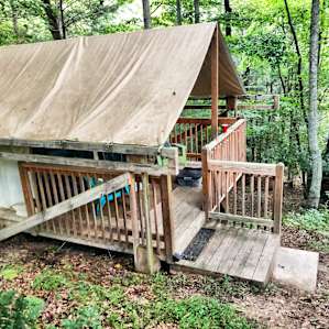Hillside Tent Cabin in NC mtns