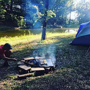 Amazing dinner - thanks to the camping stove and fresh food!