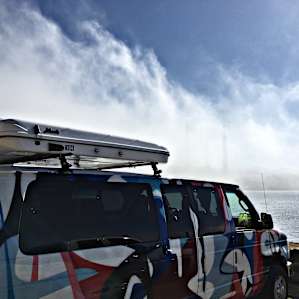 Drove into Morro Bay and there was amazing fog. You can still l see the 3 smokestacks through the fog.
