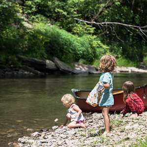 forest people boating