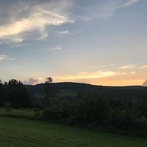 Sunset on the hill