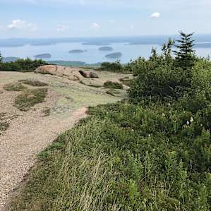 Views from Cadillac Mountain a short drive from the site
